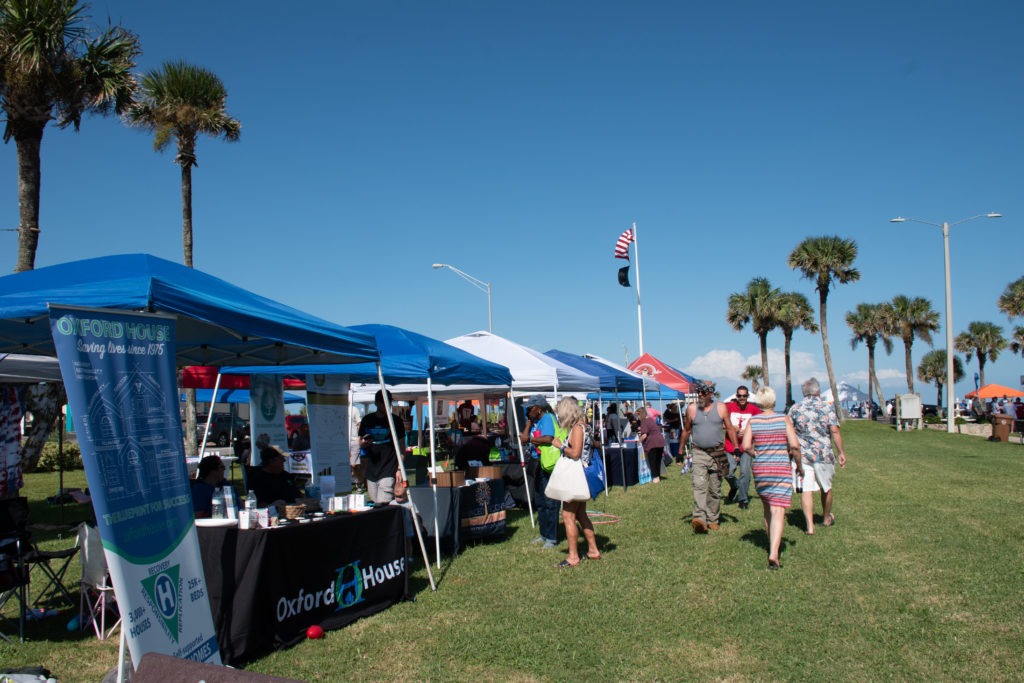 Vendors and Attendees at Veteran Park for Flagler OARS